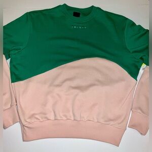 Twenty Montreal Colorblock Sweatshirt in Leaf Pink - size medium - retail tag